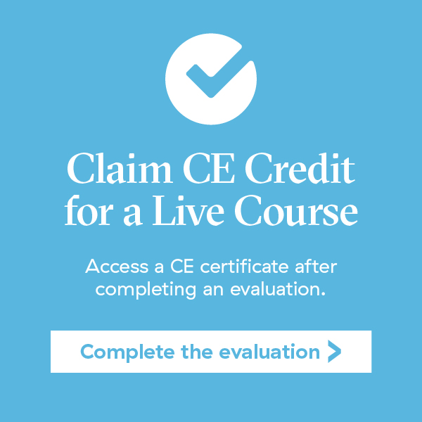 Claim Credit for Live Course